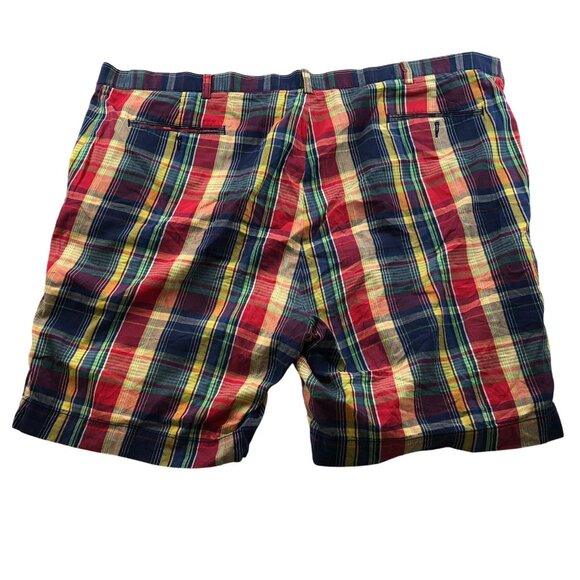 Polo Ralph Lauren Mens Prospect Shorts Size 52 Big Plaid Casual Retro - Picture 2 of 11
